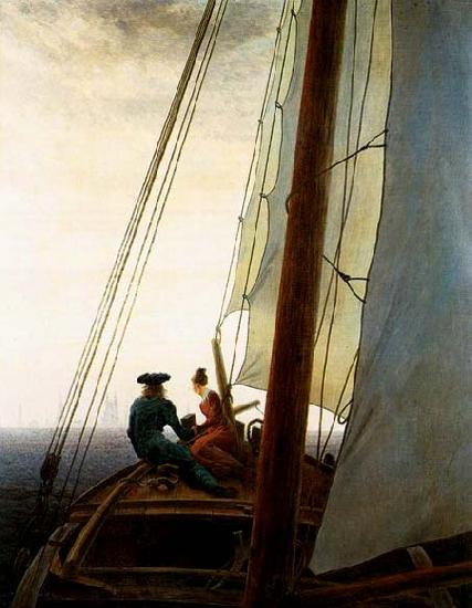 Caspar David Friedrich On the Sailing Boat Germany oil painting art